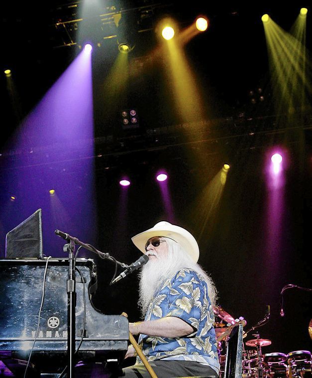 Elton John and Leon Russell in concert